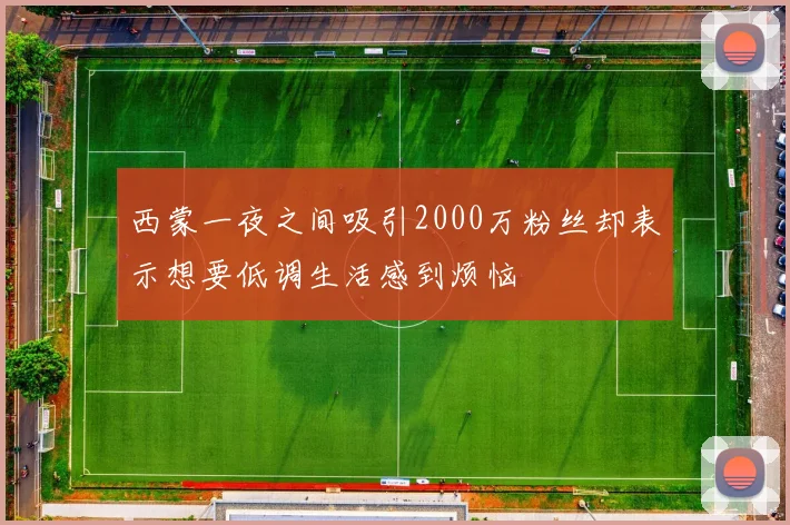 西蒙一夜之间吸引2000万粉丝却表示想要低调生活感到烦恼